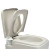 2.6 Gallon Portable Removable Flush Toilet with Double Outlet