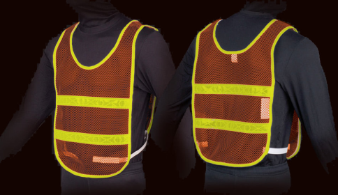 Reflective Standard Safety Vest (Color: Orange/Lime, size: L)