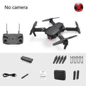 Dual-Lens Folding Drone Fixed-Height Four-Axis Aerial Photography Aircraft Remote Control Aircraf (Option: Black-No pixels-3 battery)