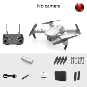 Dual-Lens Folding Drone Fixed-Height Four-Axis Aerial Photography Aircraft Remote Control Aircraf (Option: White-No pixels-3 battery)