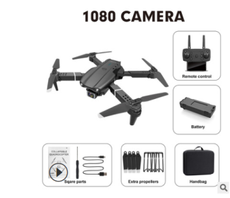 SHAREFUNBAY New Drone 4k HD Dual Camera Visual Positioning 1080P WiFi Fpv Drone Height Preservation Rc Quadcopter (Option: Black4K dual lens1 battery)