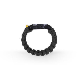 Kodiak Survival Paracord Bracelet (Color: Black, size: small)