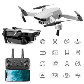 Folding Remote Control Drone  4K Dual Camera (Option: Grey-Double power)