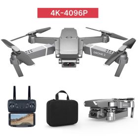 E68 Quadcopter Folding Drone (Option: Silver-4k)