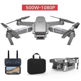 E68 Quadcopter Folding Drone (Option: Silver-1080p)