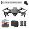 S68 Drone No Camera WiFi Collapsible RC Quadcopter Helicopter Toy-Black-1 Battery