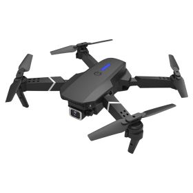 E88 Drone 1080P HD Camera WiFi Collapsible RC Quadcopter Helicopter Toy-Black-1 Battery (Camera Pixel: 1080P)